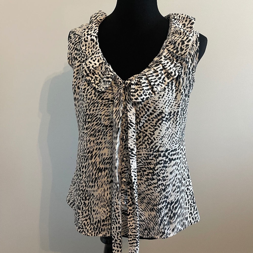 Banana Republic Patterned Blouse Size Small